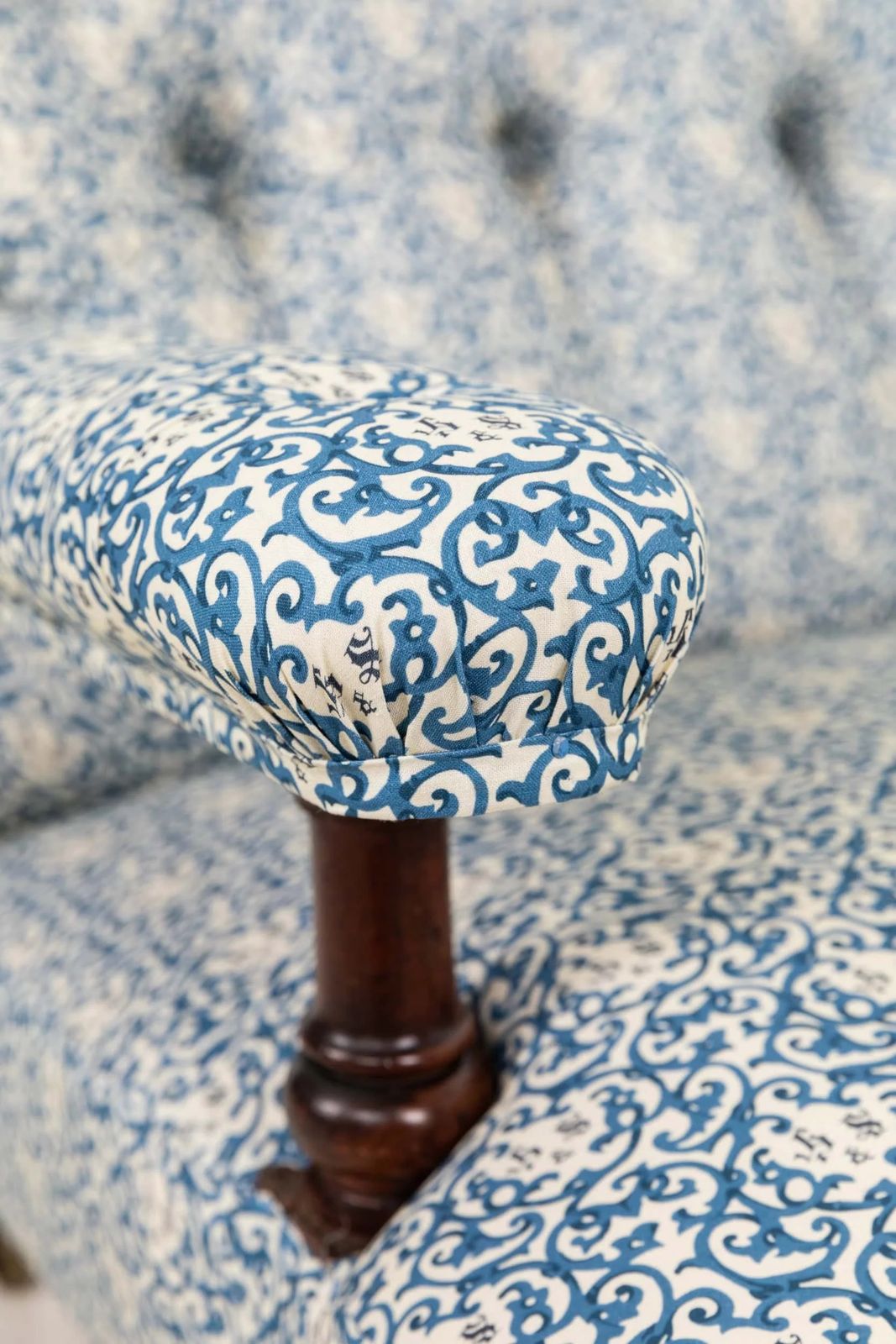 photo for sale Mid 19th Century Howard & Sons Open Easy Armchair