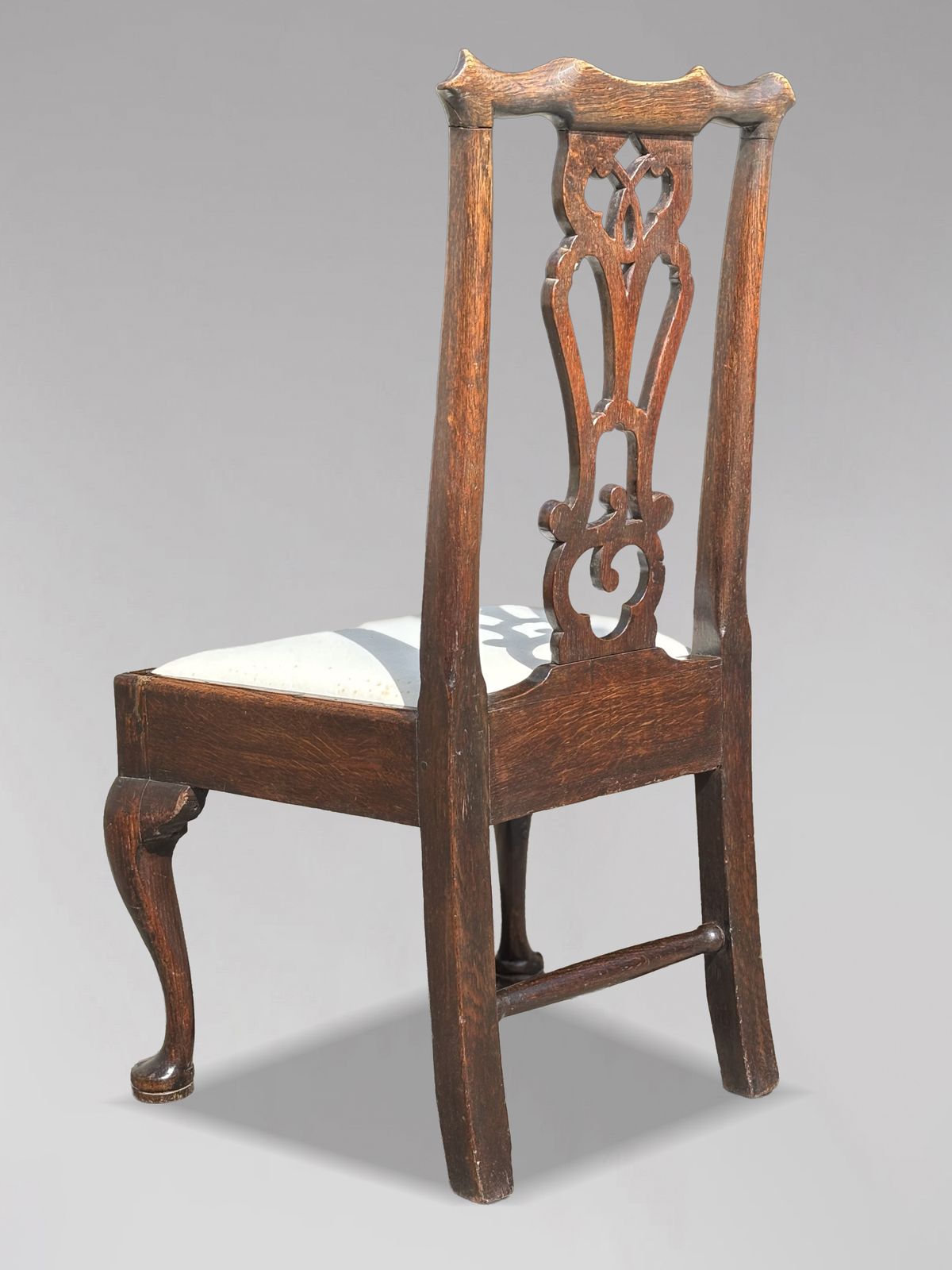 Pair Of 18th Century George III Period Oak Side Chairs photo Furniture