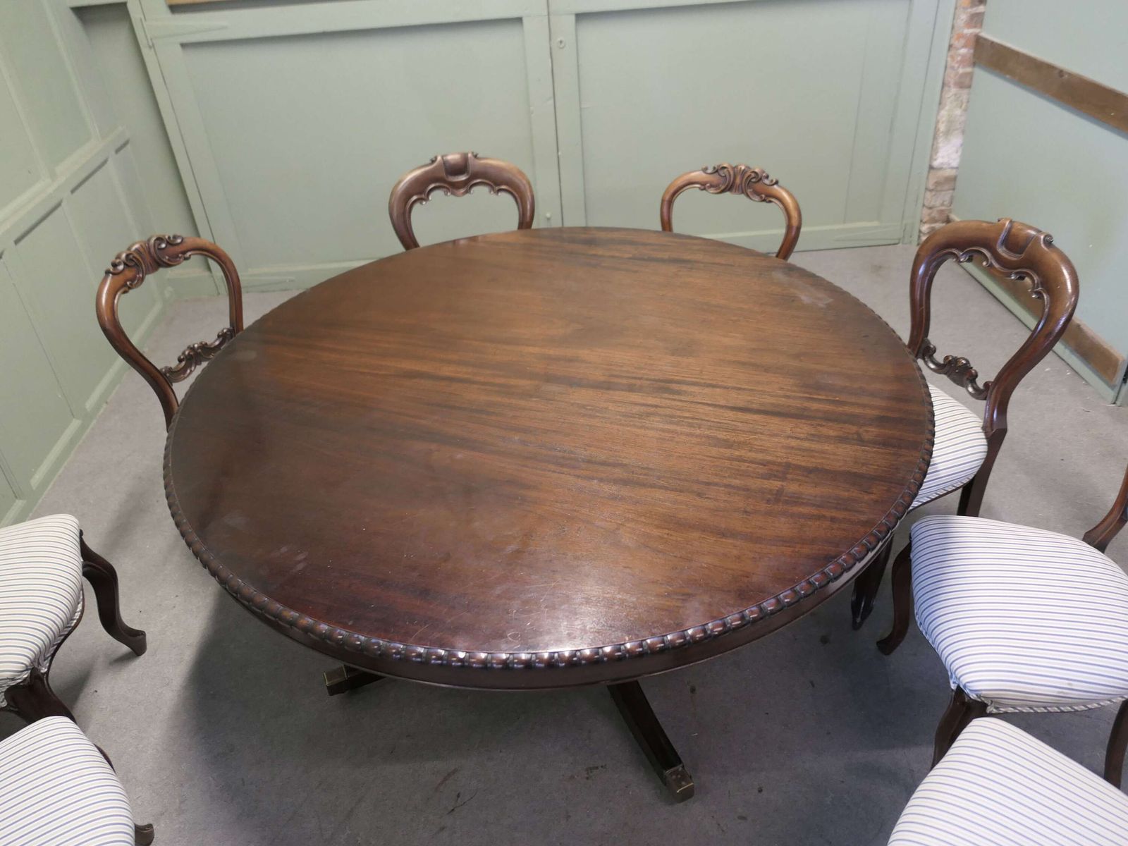 Large Centre Dining Table And 8 Chairs This Is An Outstanding Set, The Table Is Circular photo furniture