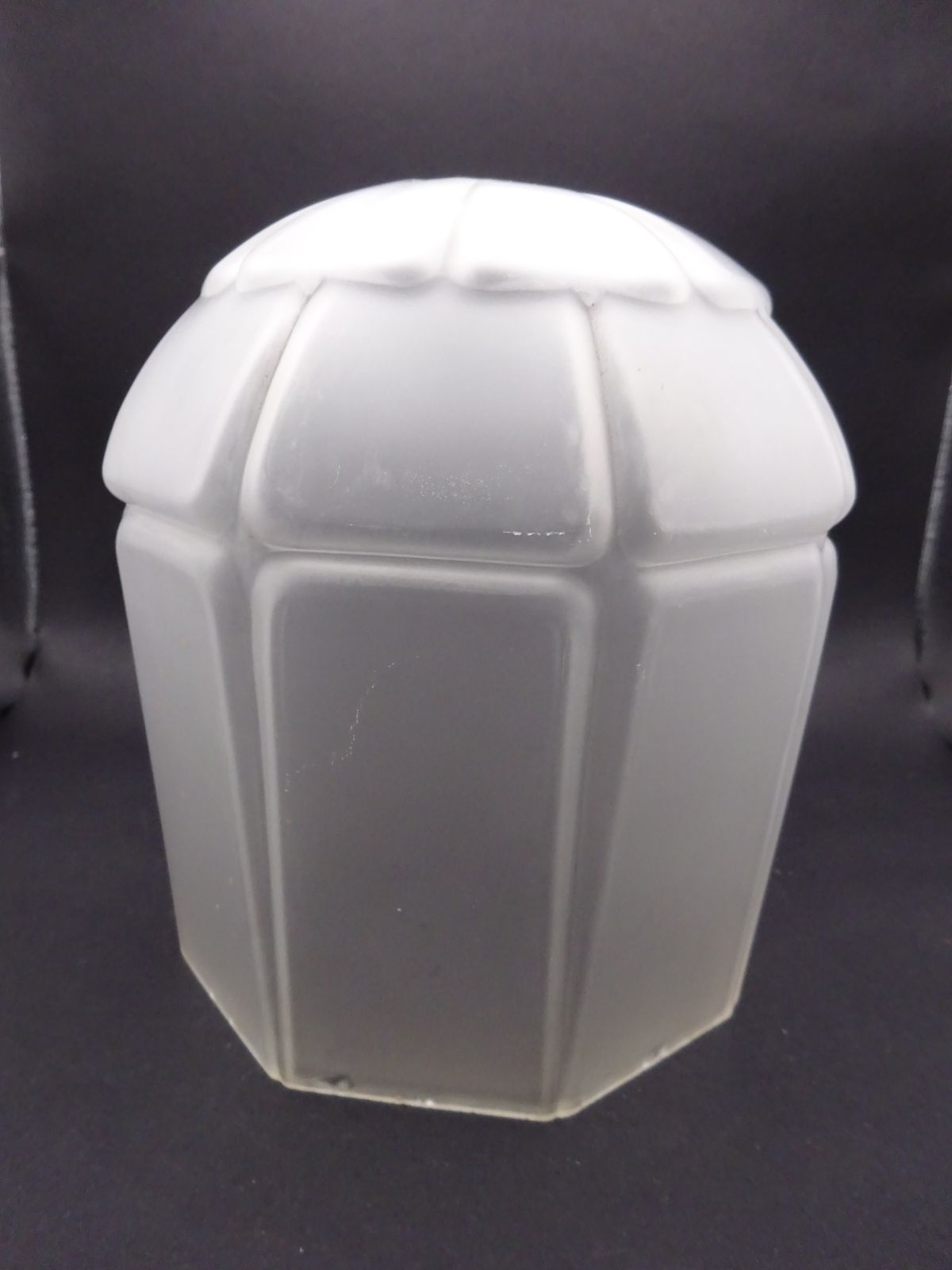1930s Octagonal Frosted Glass Art Deco Pendant Shade