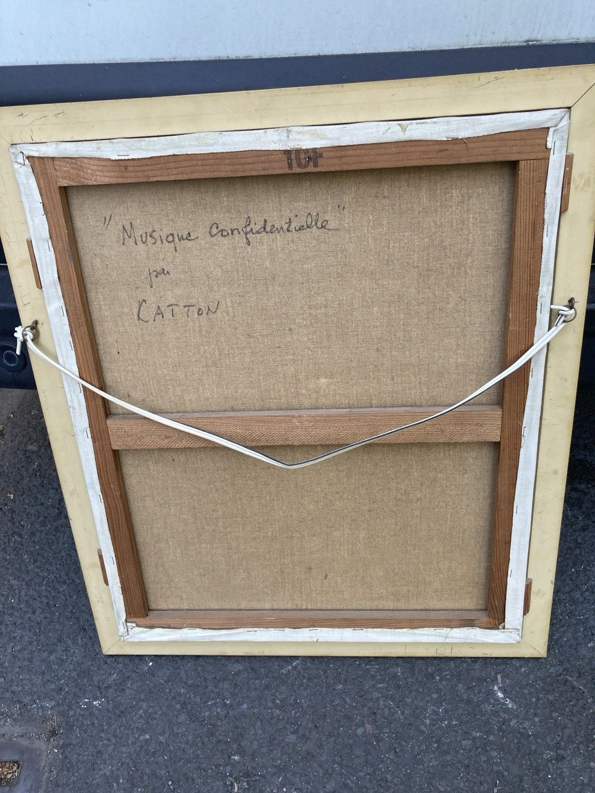 Hobo Clown Oil Painting Signed Catton Vintage Mid Century Framed Portrait photo furniture