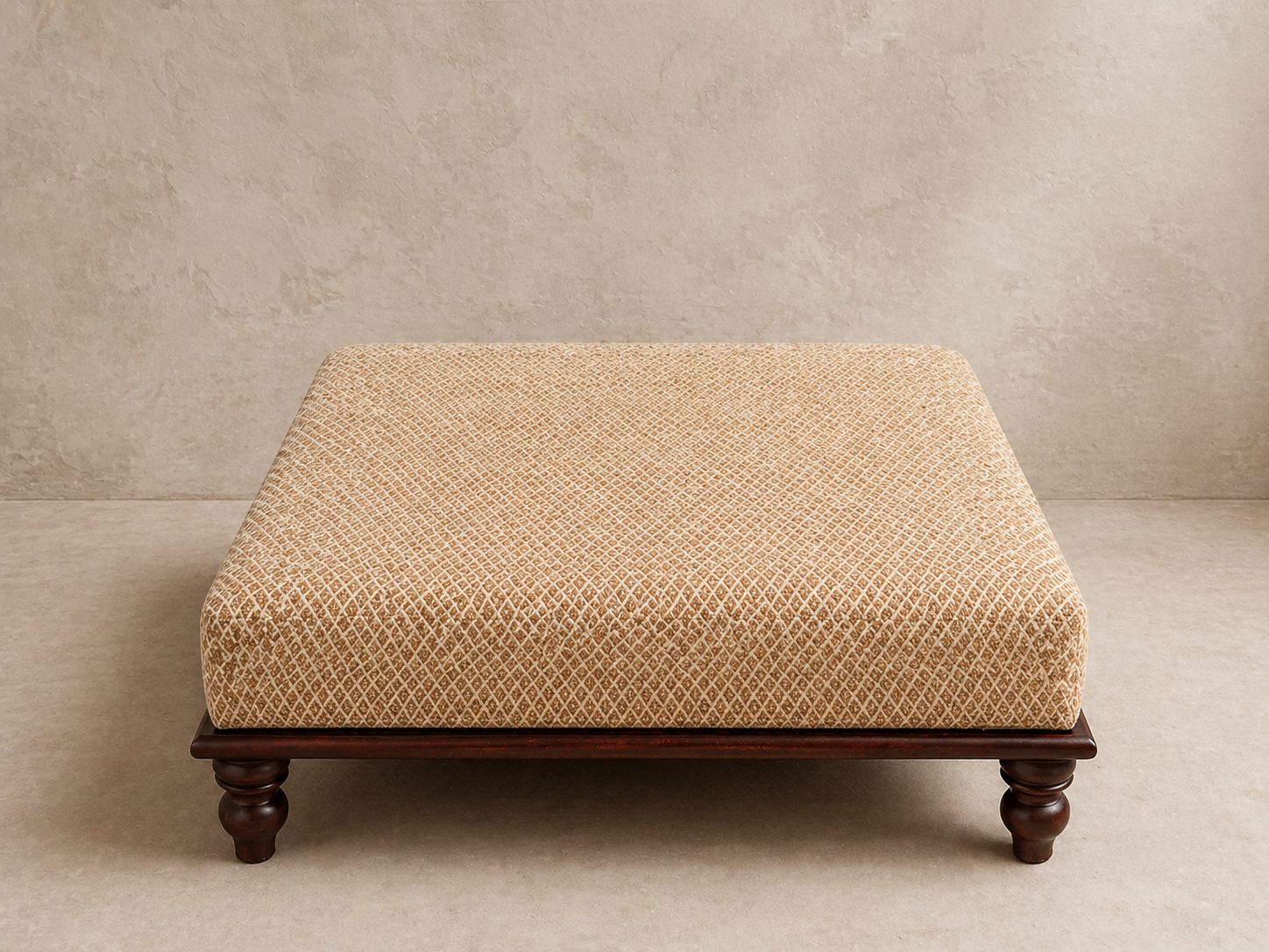 Large Bespoke Square Ottoman In Warner House Fabric