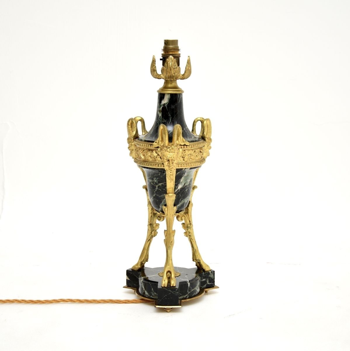 Antique French Marble And Gilt Bronze Table Lamp photo furniture