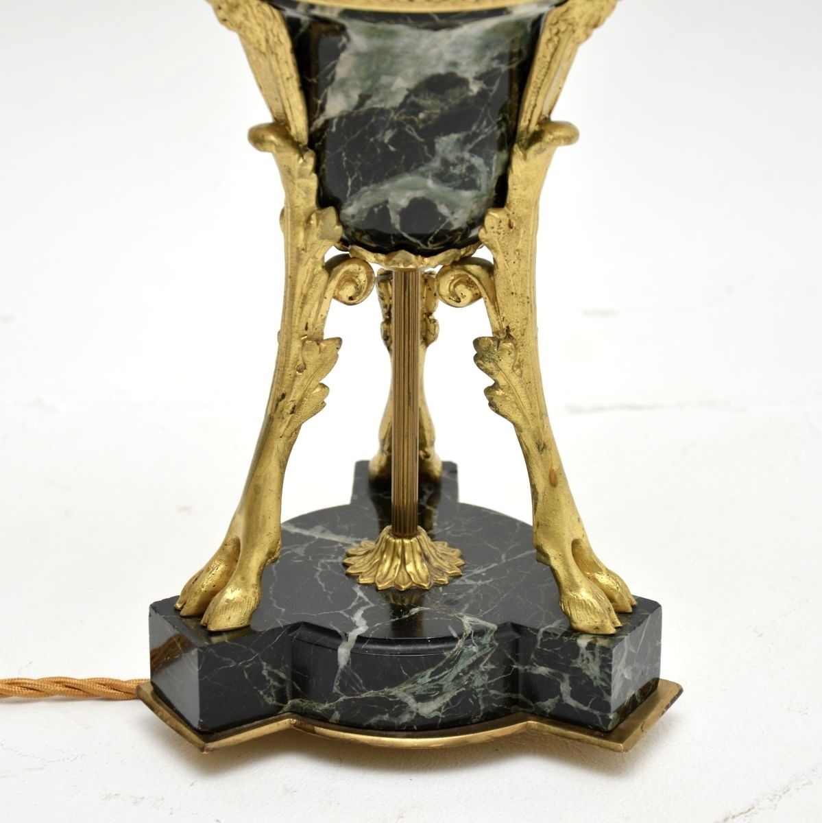 Antique French Marble And Gilt Bronze Table Lamp photo Lighting