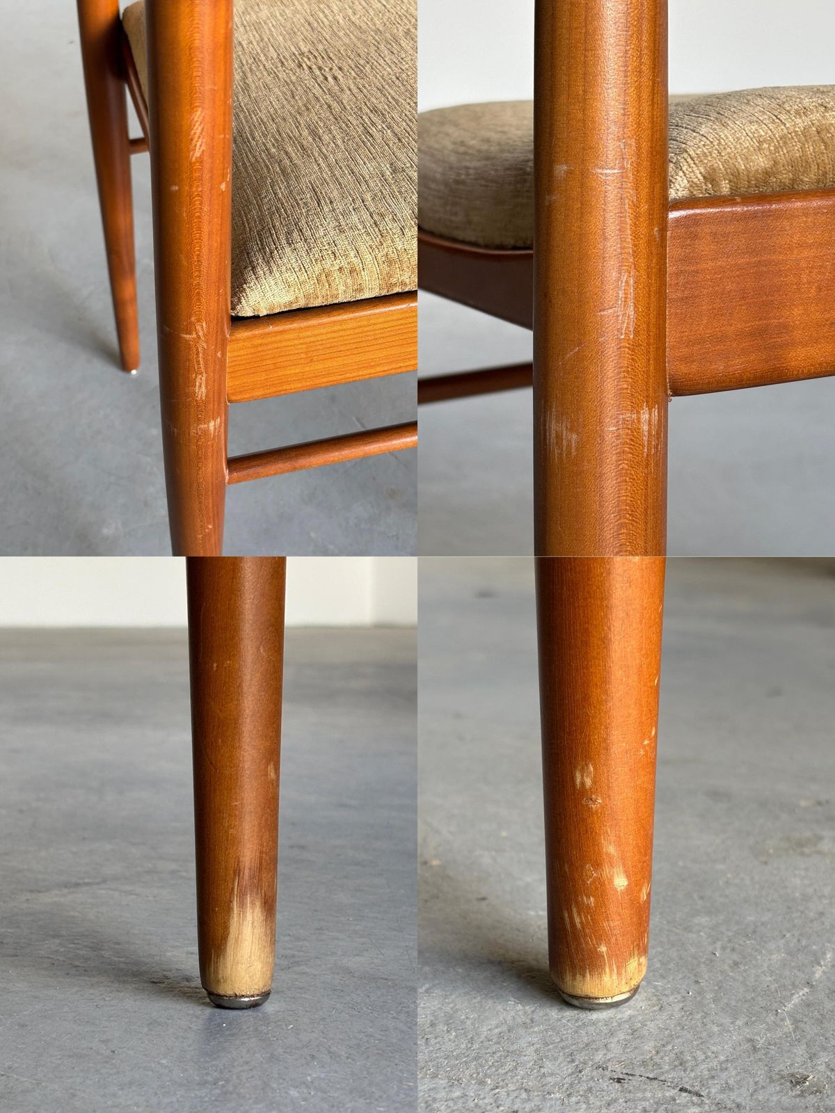 photo vinterior Set Of 4 Danish Mid Century Dining Chairs In Teak Wood, Scandinavian Design, 1970s