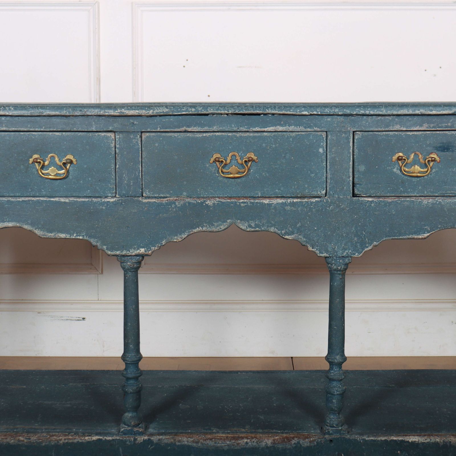 English Potboard Dresser Base, 1700s photo for sale