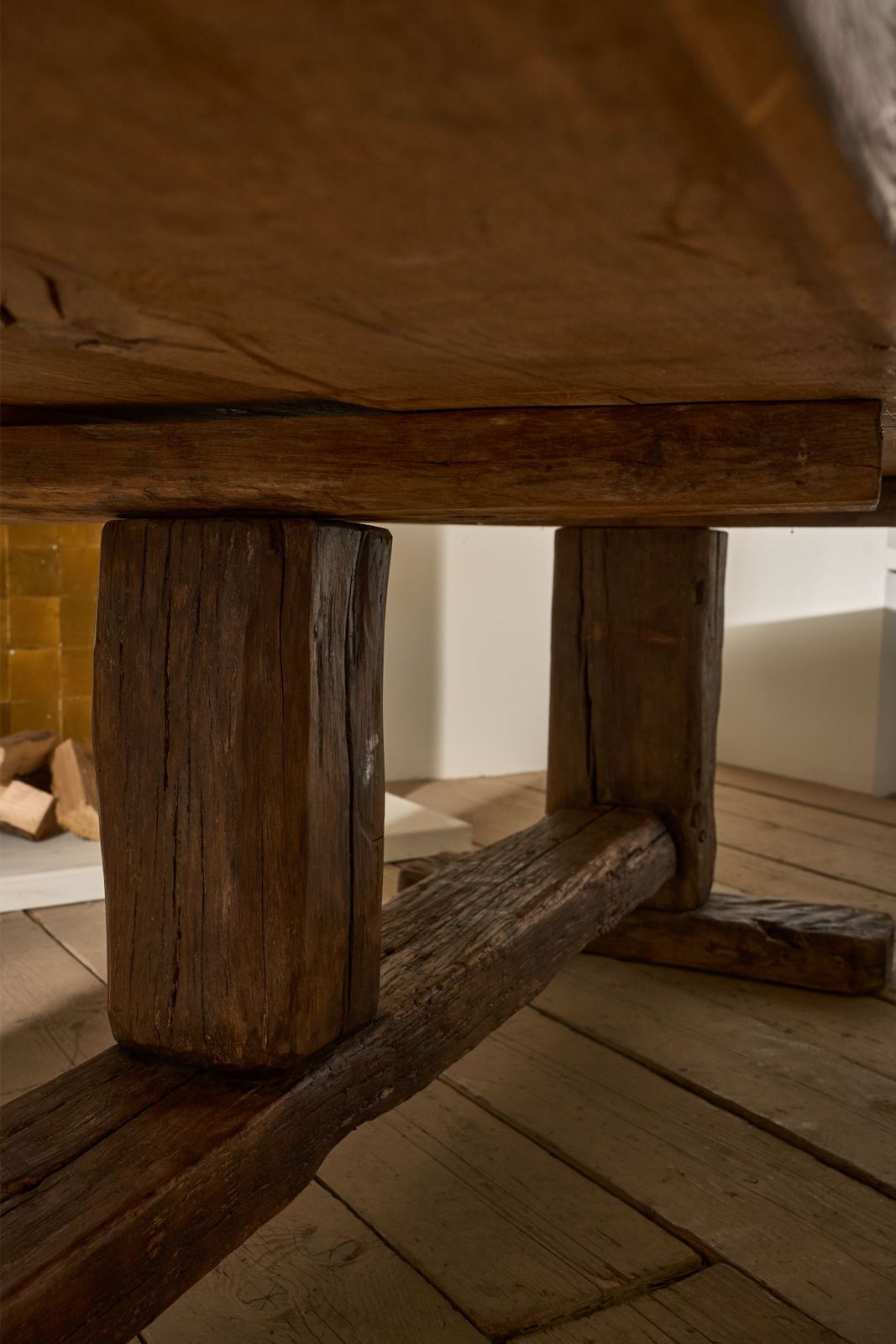 photo for sale 19th Century Solid Oak Monastery Table