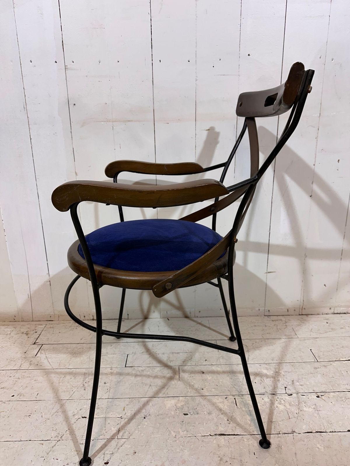 Retro Cross Banded Bistro Chair By Andy Thornton photo vinterior