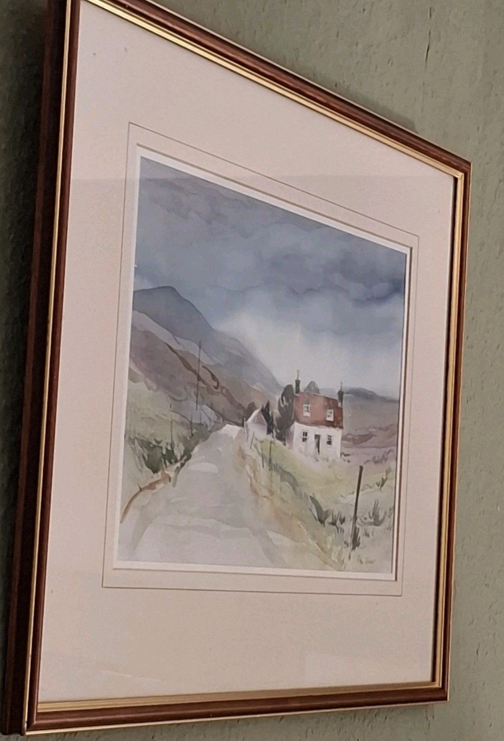Vintage Alan Oliver Stamford Watercolour Crofters Cottage Highlands Scotland photo Art