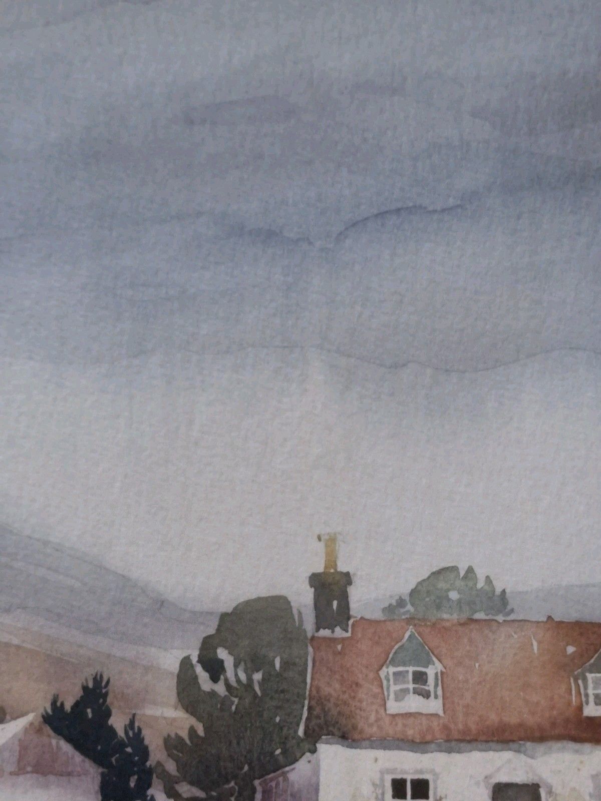 photo furniture Vintage Alan Oliver Stamford Watercolour Crofters Cottage Highlands Scotland
