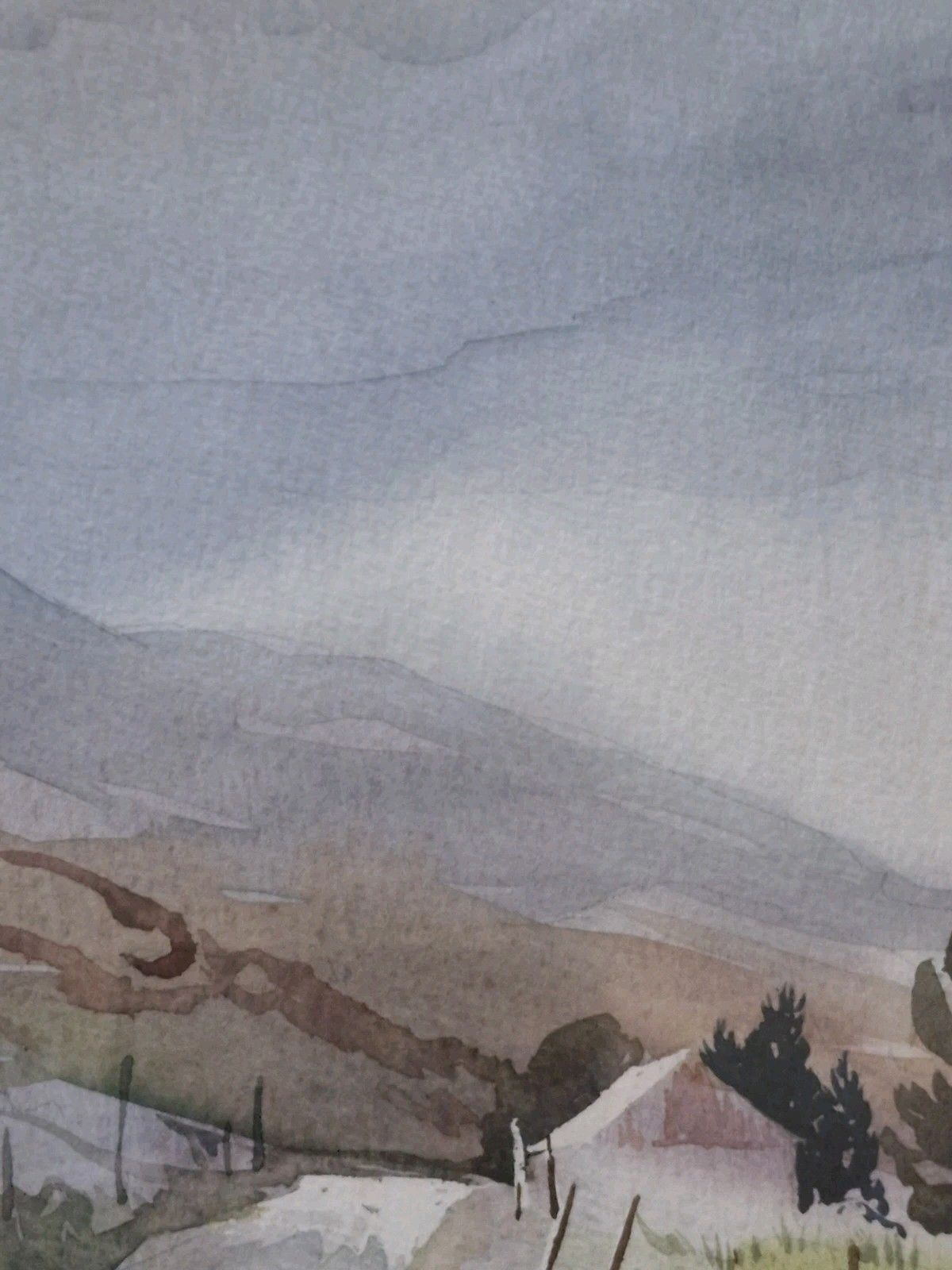 photo for sale Vintage Alan Oliver Stamford Watercolour Crofters Cottage Highlands Scotland