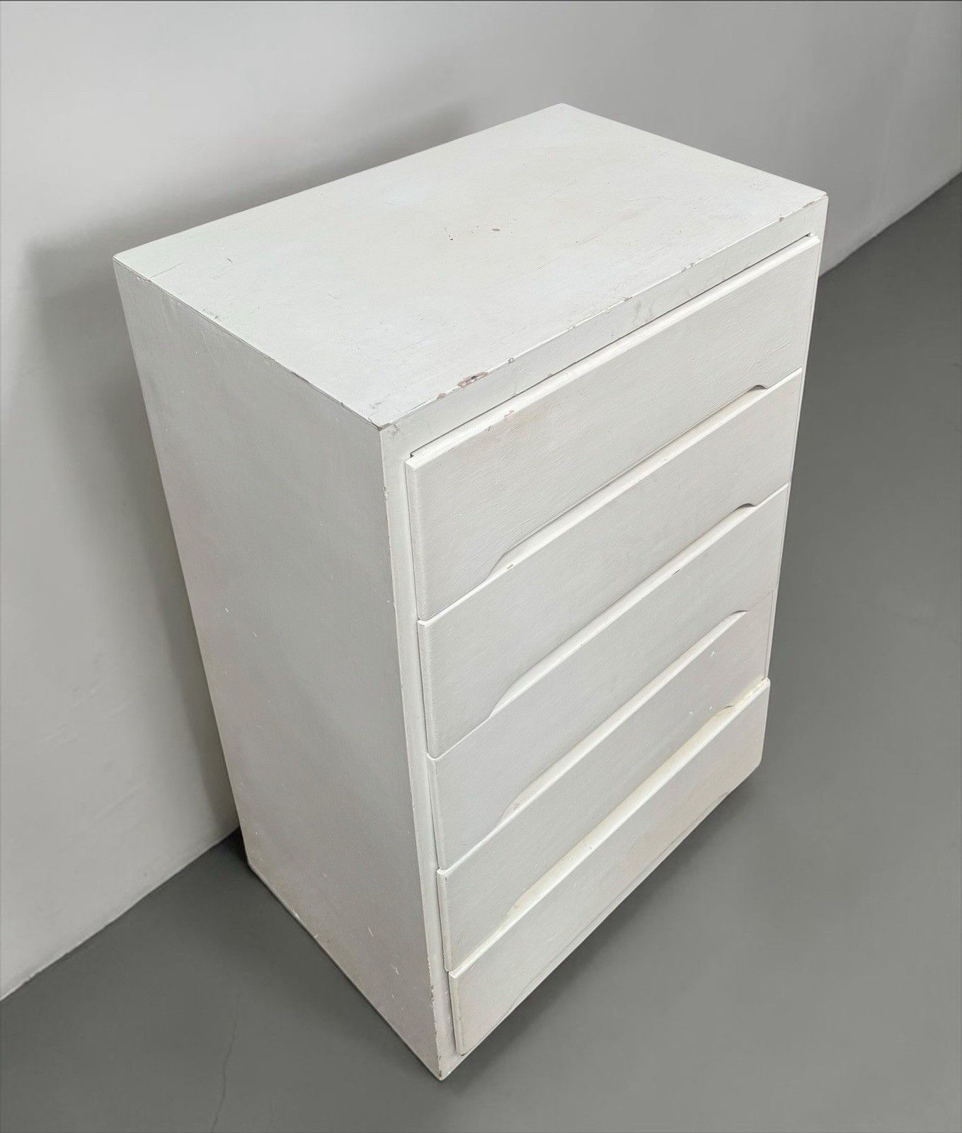 Liden Chest Of Drawers Plywood C1950s Mid Century Retro  Painted White photo 175.0