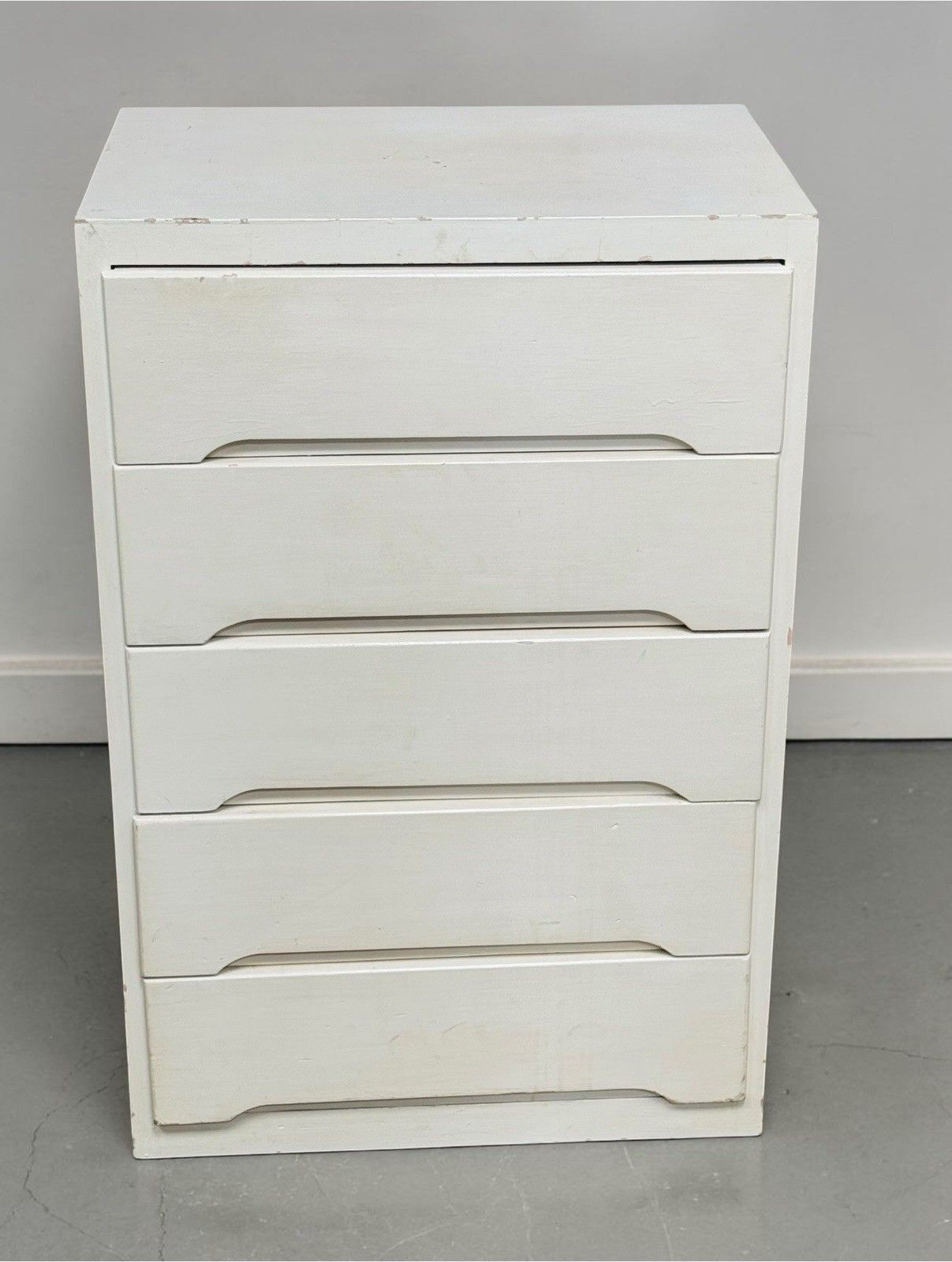 Liden Chest Of Drawers Plywood C1950s Mid Century Retro  Painted White photo vintage