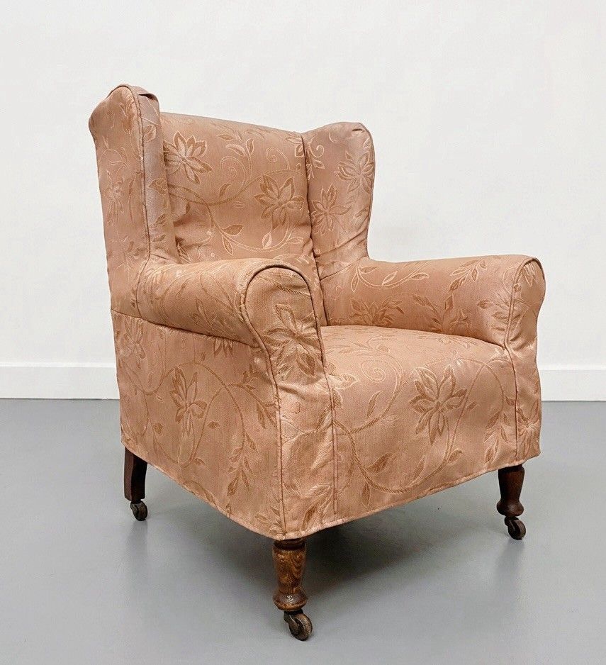 Antique Country House Walnut Armchair Wingback Victorian C1890s Superb Quality