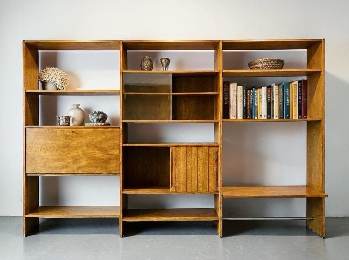 Hans Wegner Ry 100 Oak Shelving System Bookcase Mid Century C1960s Very Rare photo vintage