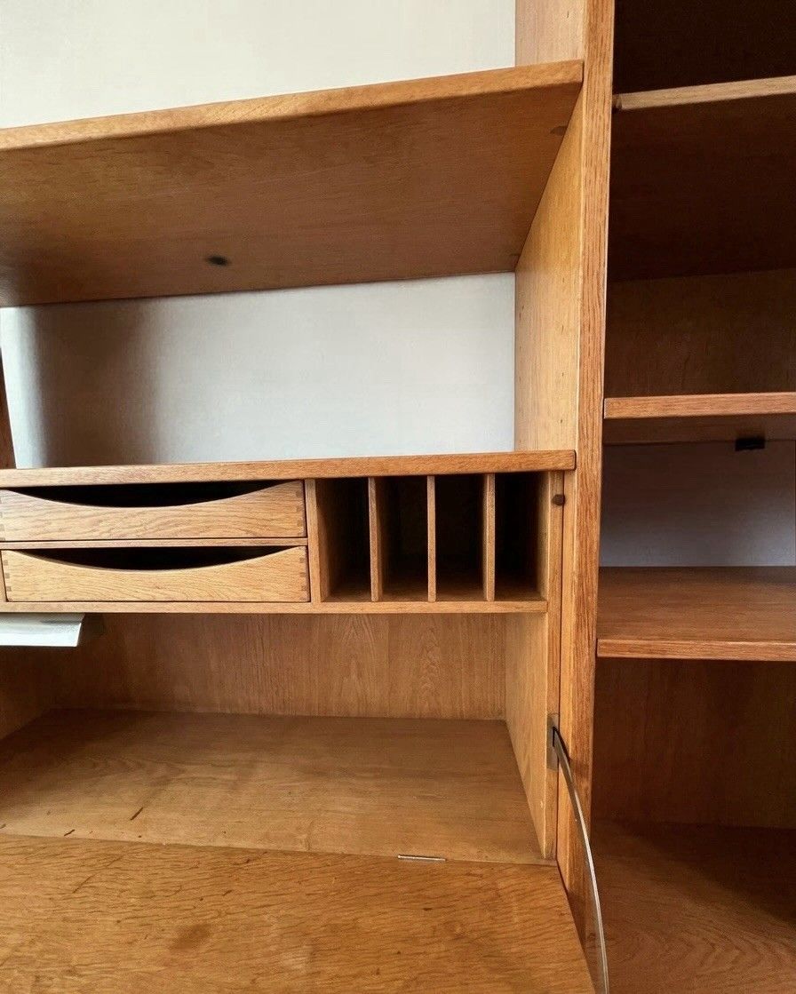 photo vinterior Hans Wegner Ry 100 Oak Shelving System Bookcase Mid Century C1960s Very Rare
