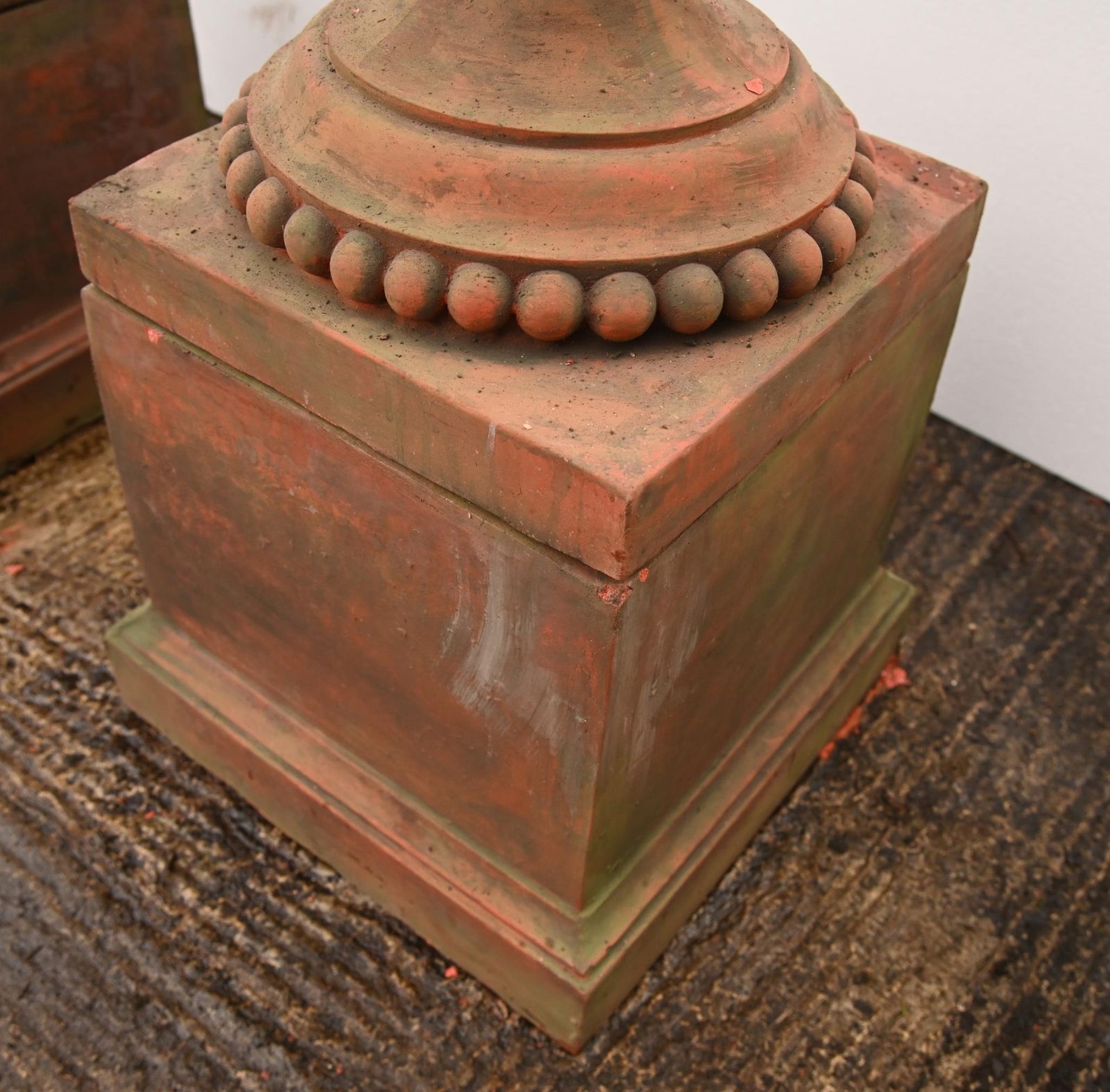 Pair Classical Terracotta Urns English Country Garden Rams Head photo 2750.0