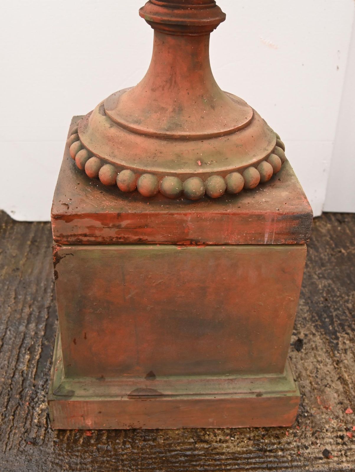 photo furniture Pair Classical Terracotta Urns English Country Garden Rams Head