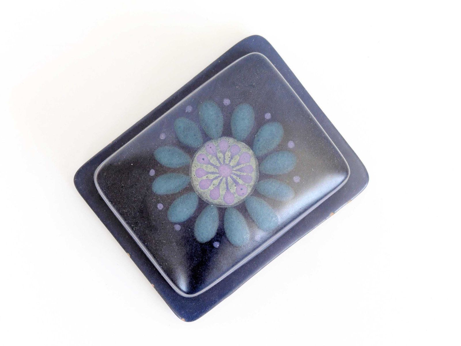 photo furniture Midcentury Kmk Viola Pottery Plates, Tumblers And Butterdish, Olga Nawothnig Design, 70s Germany