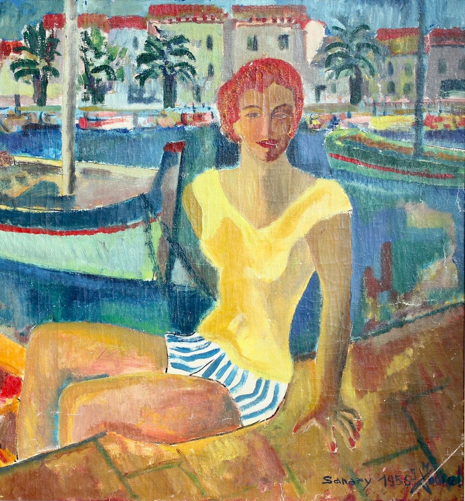 'Jeaune Femme Au Port De Sanary', French School (1956) photo Art