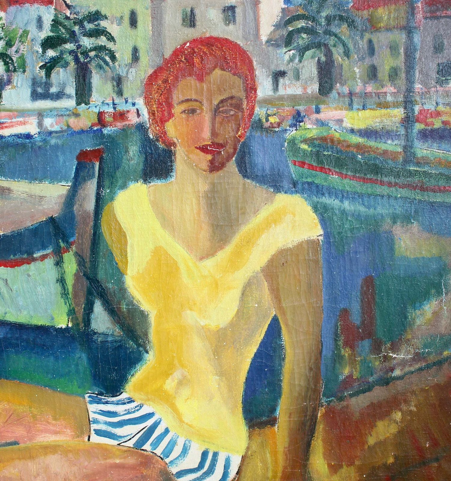 photo furniture 'Jeaune Femme Au Port De Sanary', French School (1956)
