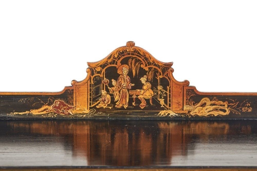 photo for sale Fine Chinoiserie Decorated Fitted 8 Drawer Cabinet On Stand