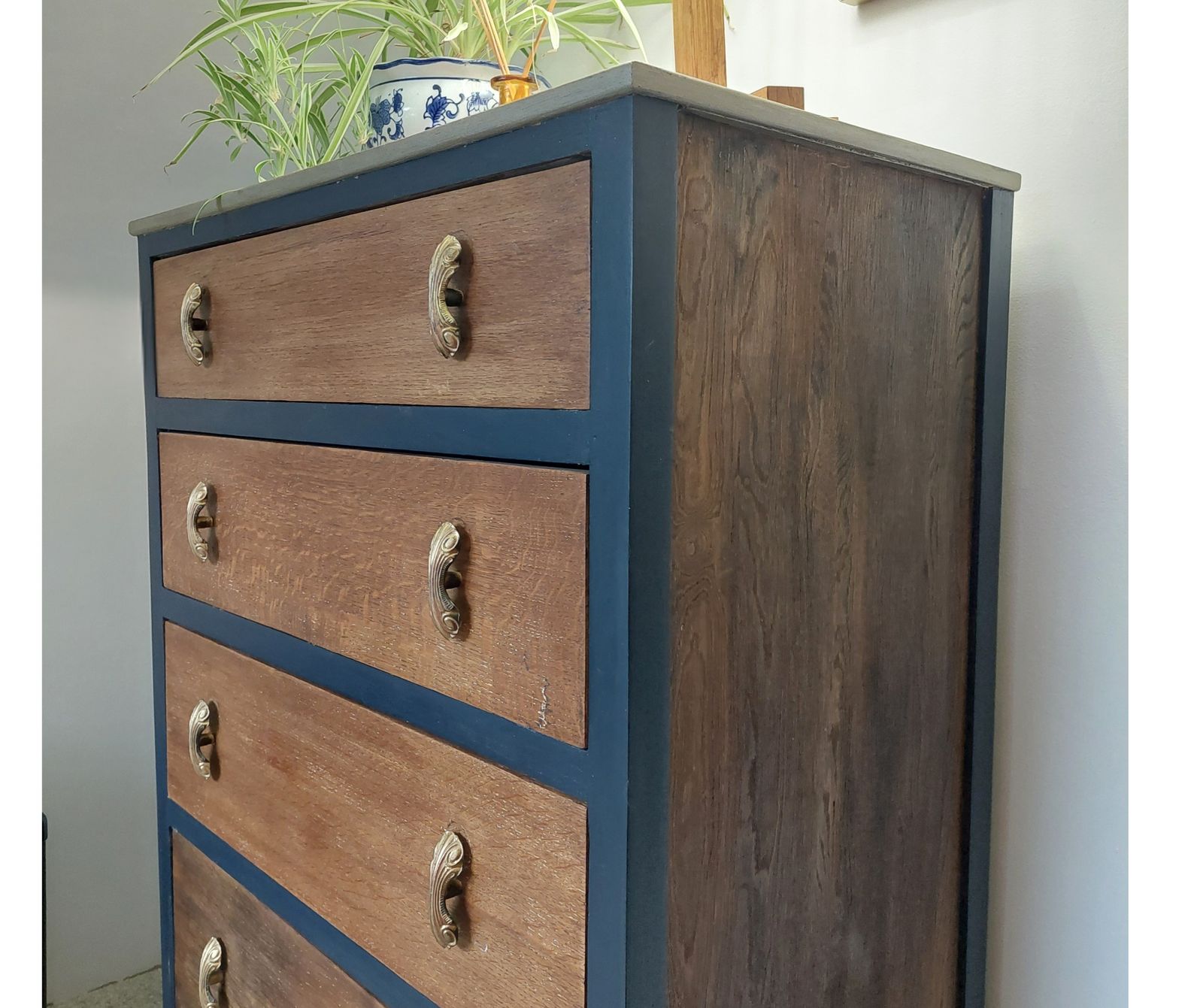 Tall Boy, Chest Of Drawers Refurbished photo Furniture