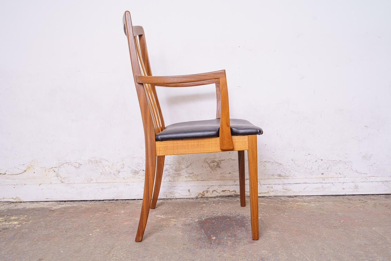 2 G Plan Mid Century Teak Carver Dining Chairs, Newly Upholstered photo furniture