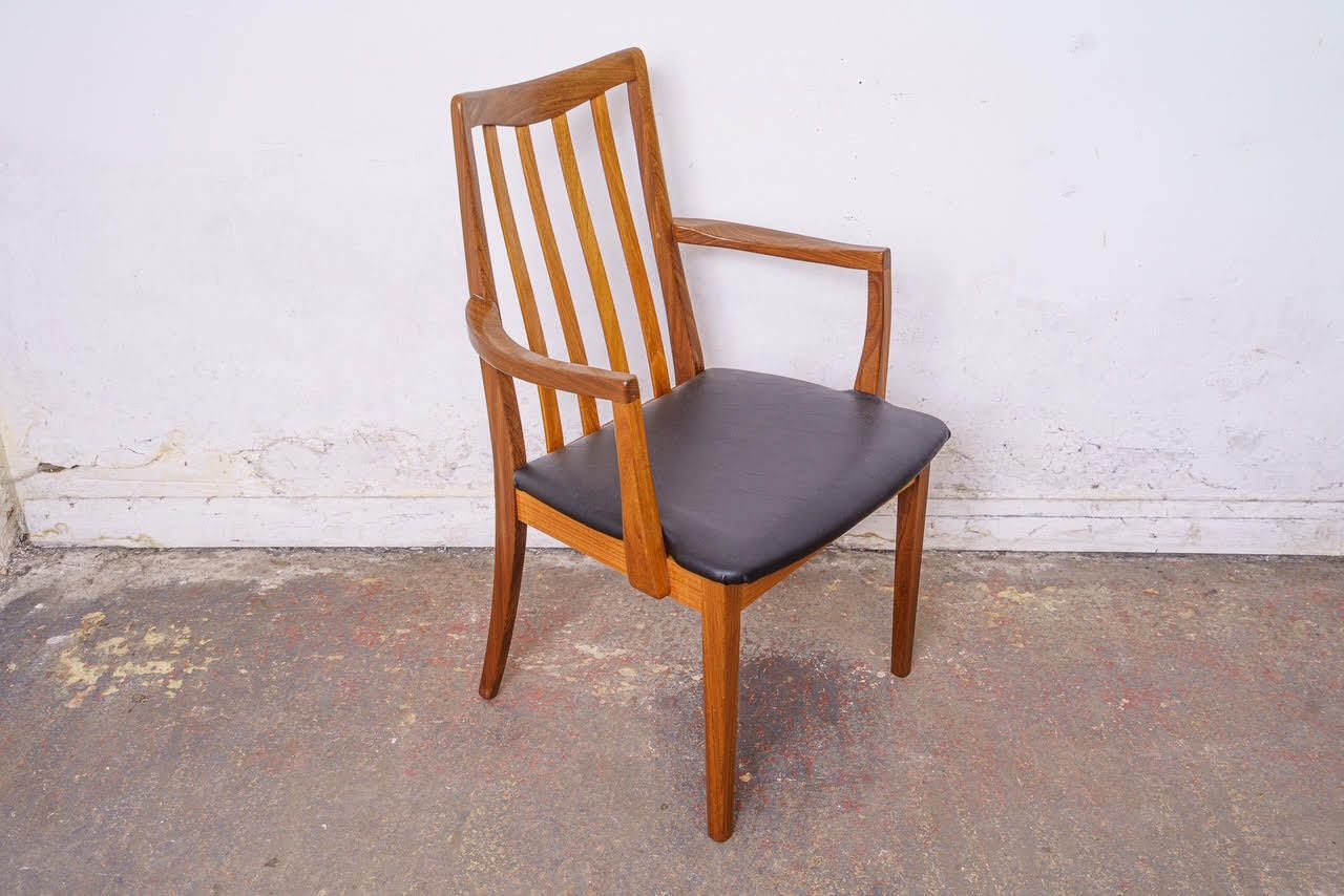 2 G Plan Mid Century Teak Carver Dining Chairs, Newly Upholstered photo for sale