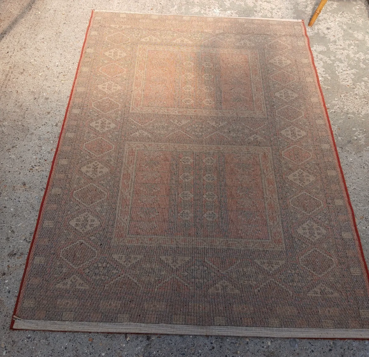 Vintage Fine Old Wool Afghan Purdah/Hatchlou Handmade Carpet 195 X 135 Cm photo 125.0