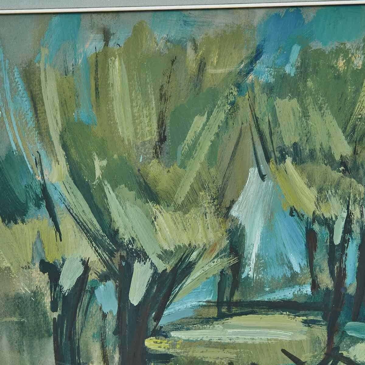 Abstract Painting, Landscape By Silvan Gastone Ghigi, Painter From Ferrara (Italy) photo for sale