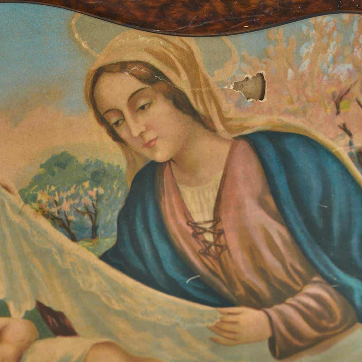 Oleograph Painting Of The Holy Family photo for sale