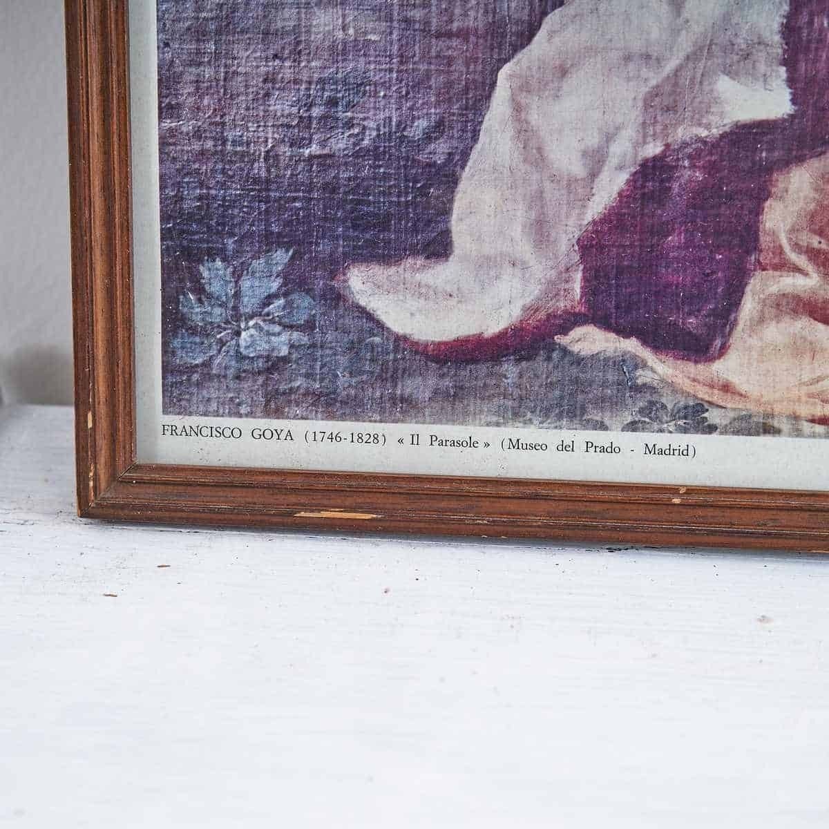 Iconic Print By Goya 'The Parasol', 20th Century photo for sale