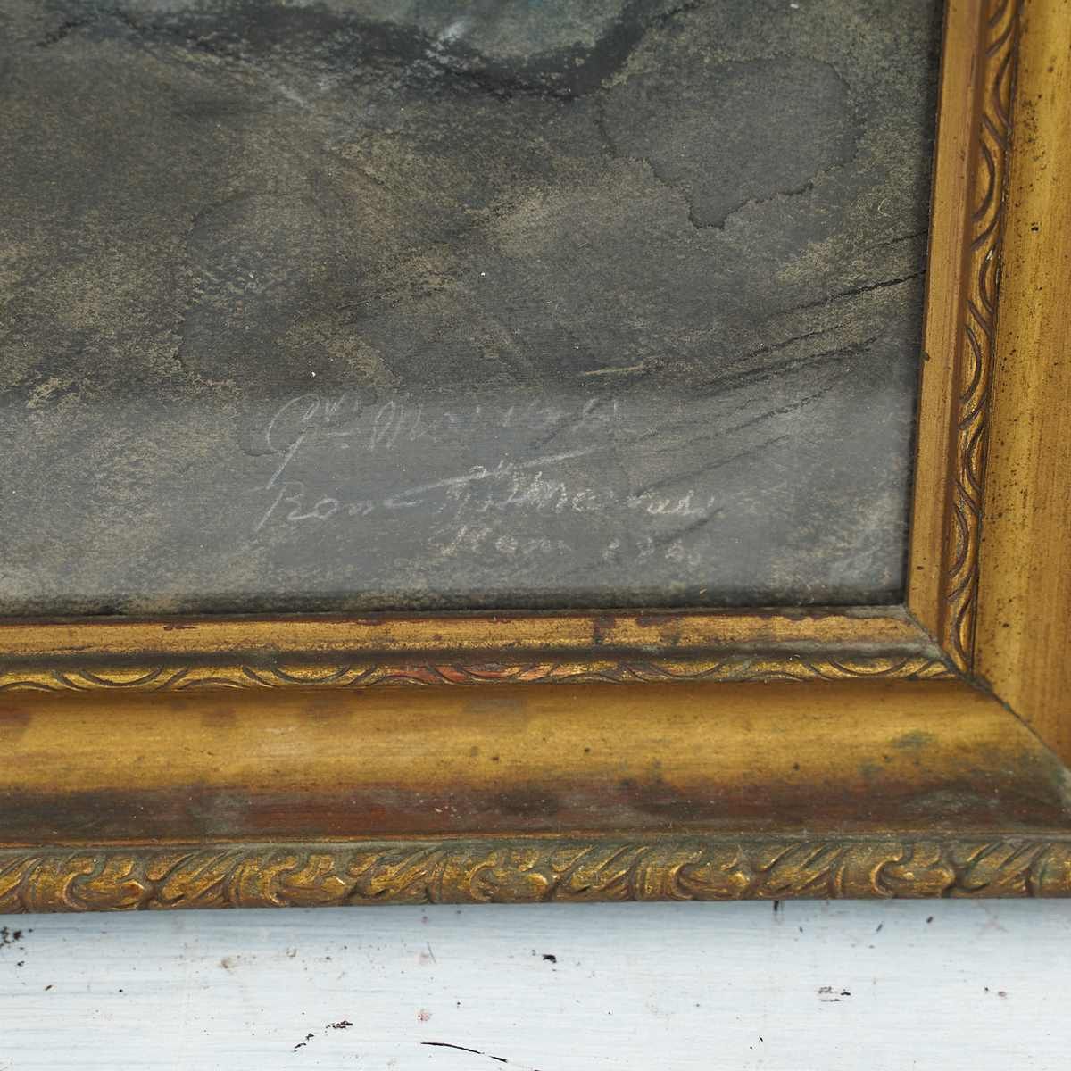 Portrait Of An Elderly Woman In A Golden Frame photo for sale