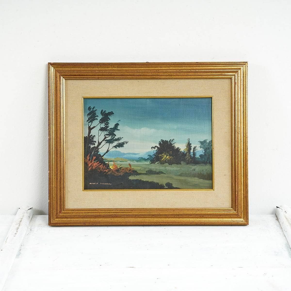 Oil On Canvas Beauty Of Nature By Michele Cisternino, 1950s