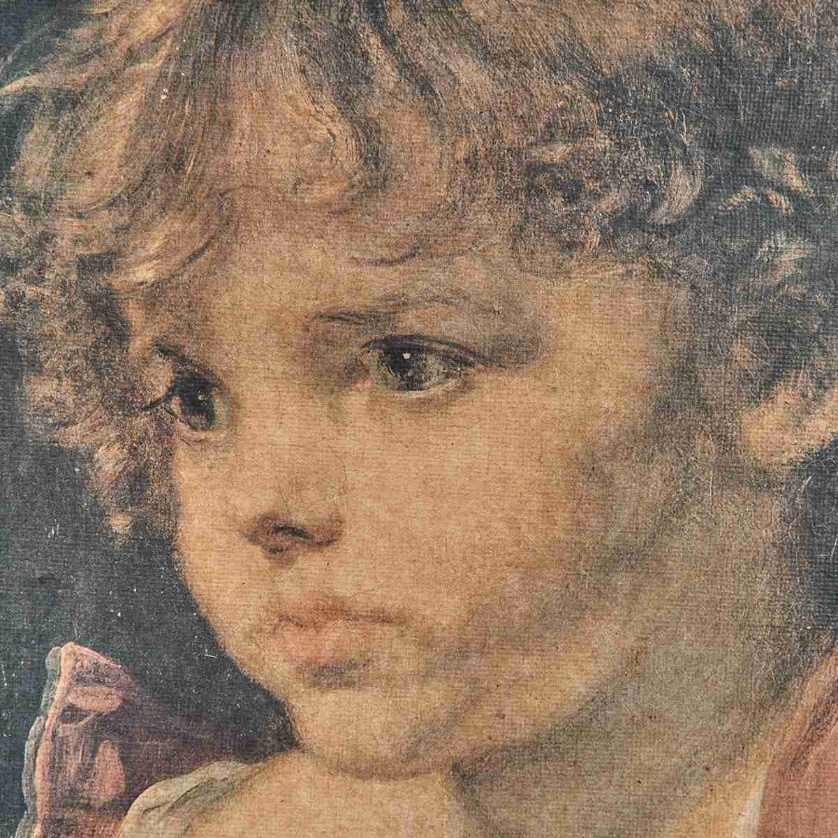 Antique Print Of A Child By Jean Baptiste Greuze, 1960s photo furniture