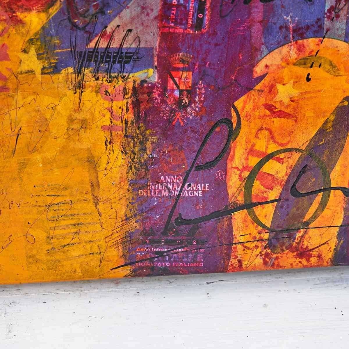Oil On Canvas Colorful Abstract Artworks By Eros Pandolfi photo furniture