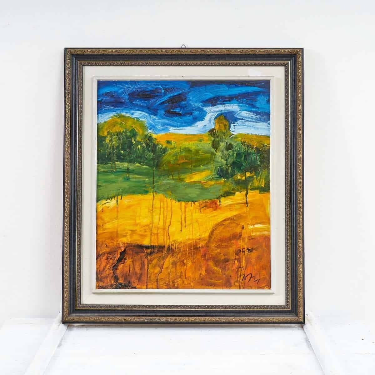 Oil On Canvas Vibrant Colors In A Natural Oasis By Alfredo Pini, 1990s photo furniture