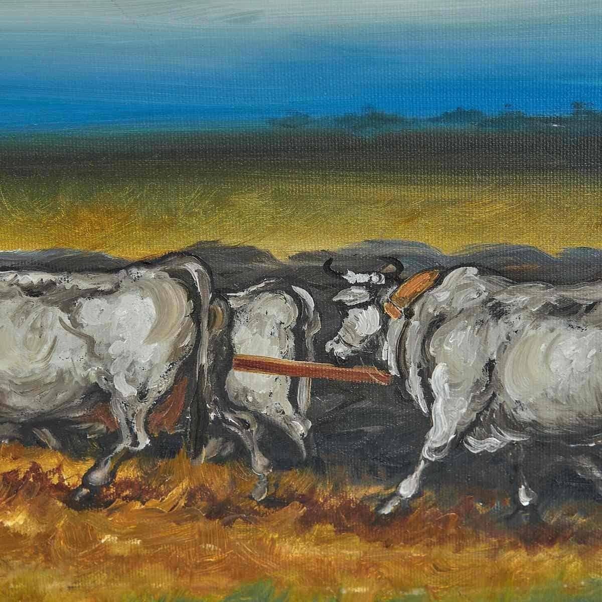 Rural Landscape Painting On Canvas By Nino Zagni, 1990s photo 468.0