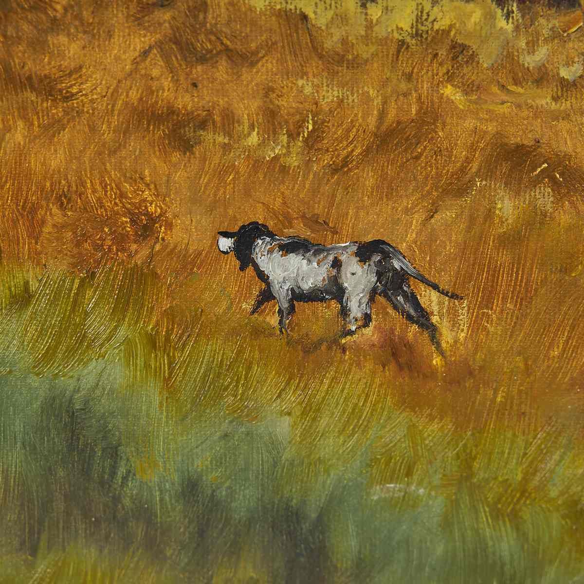 Rural Landscape Painting On Canvas By Nino Zagni, 1990s photo vinterior