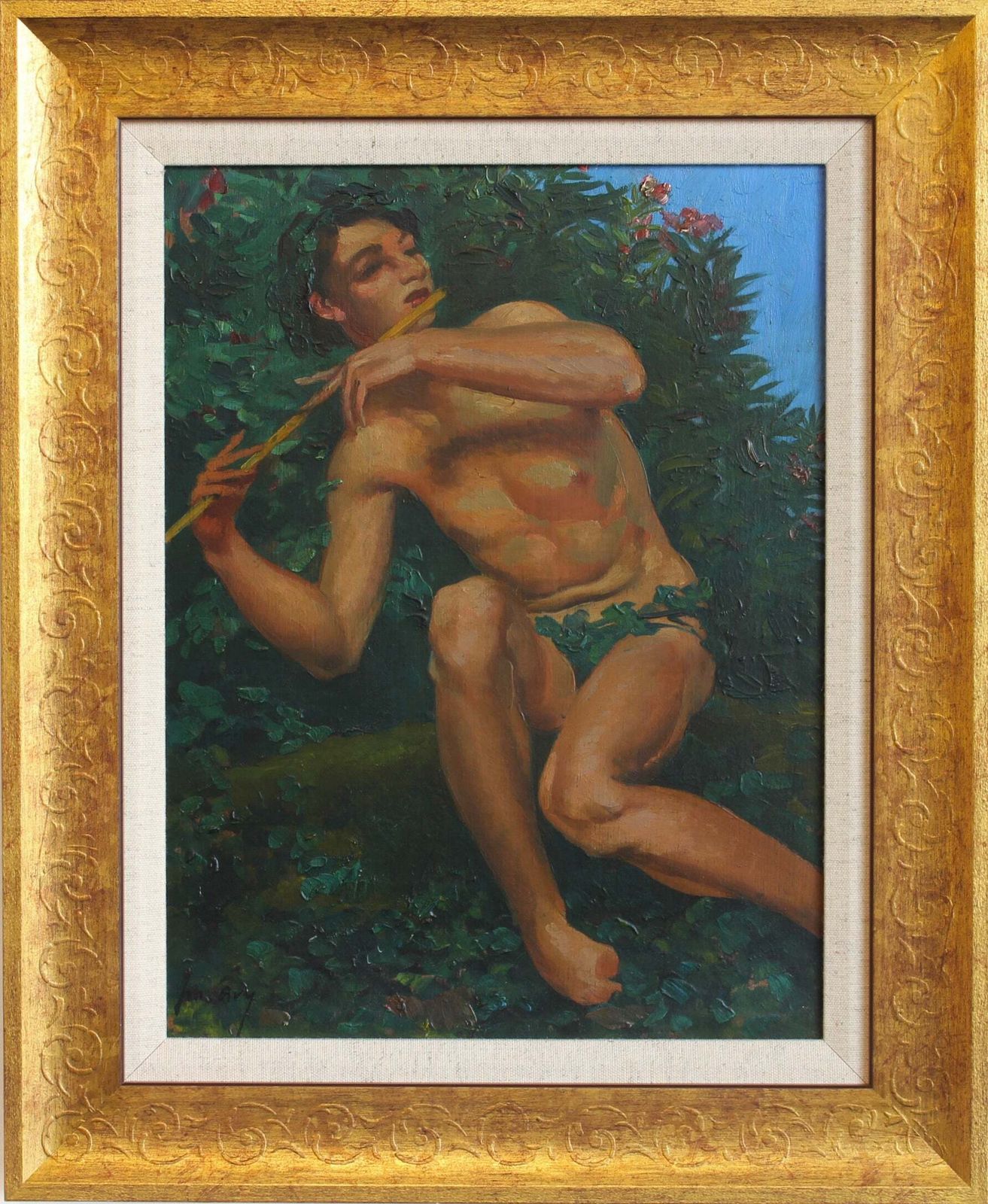 'The Young Shepherd With Pan Pipe' By Joseph Marius Avy (Circa 1920s)