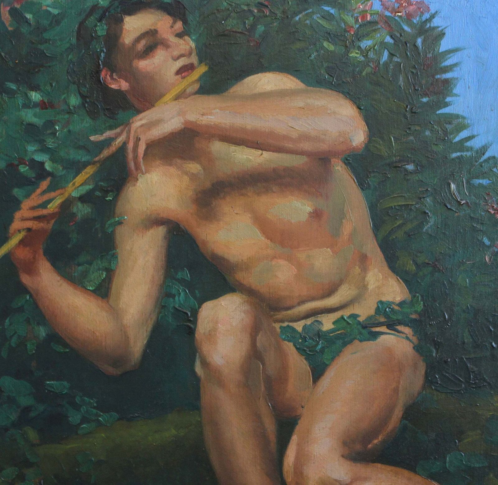 1680.0 'The Young Shepherd With Pan Pipe' By Joseph Marius Avy (Circa 1920s) photo