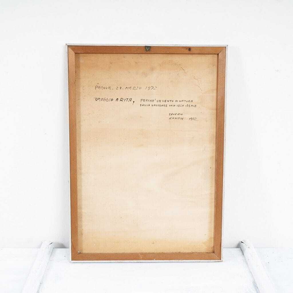 Modern Artwork By Saverio Rampin, Homage To Rita Signed, 1972 photo vinterior
