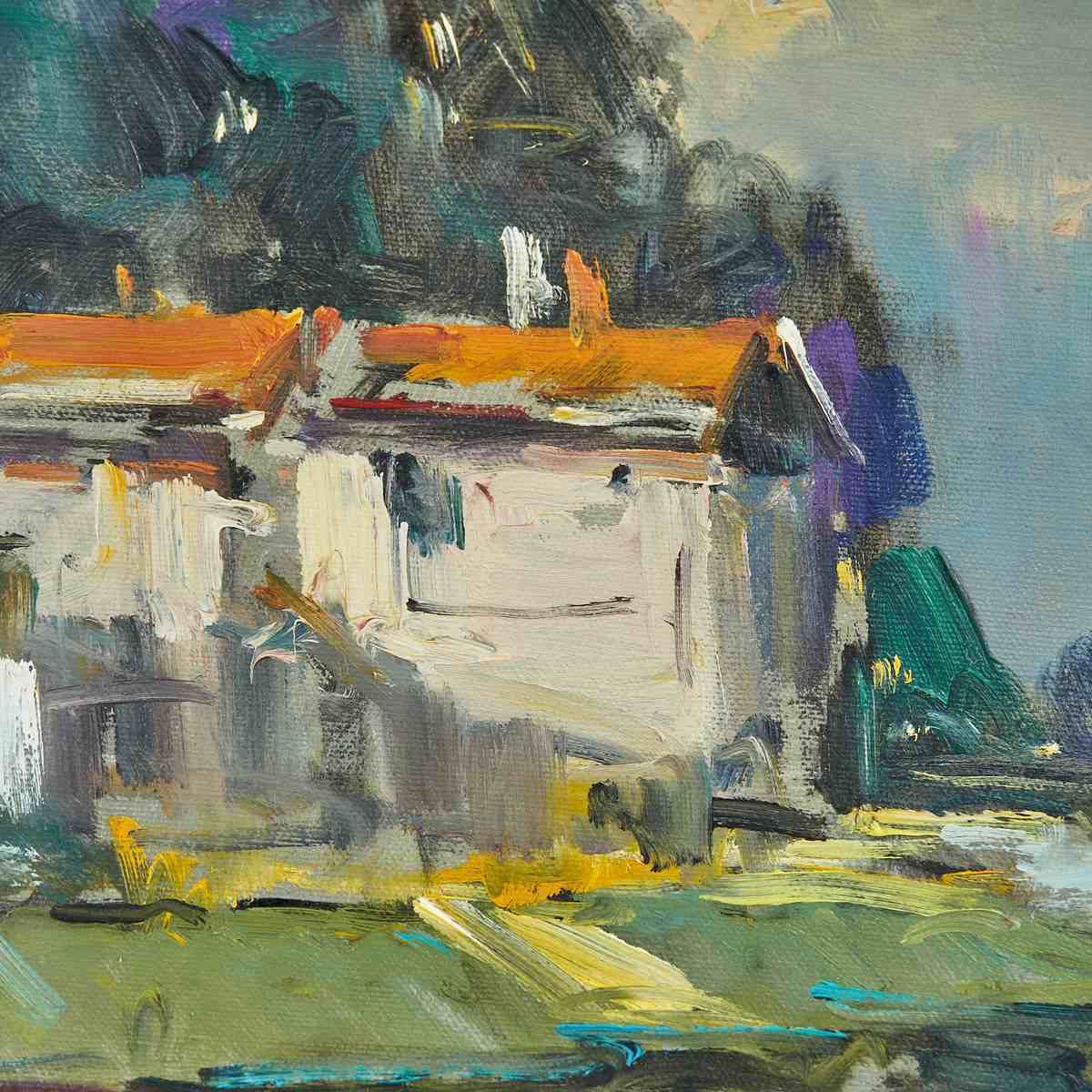 Oil On Canvas Author's Painting With Seascape By Renzo Piccoli, Painter From Ferrara (Italy) photo for sale