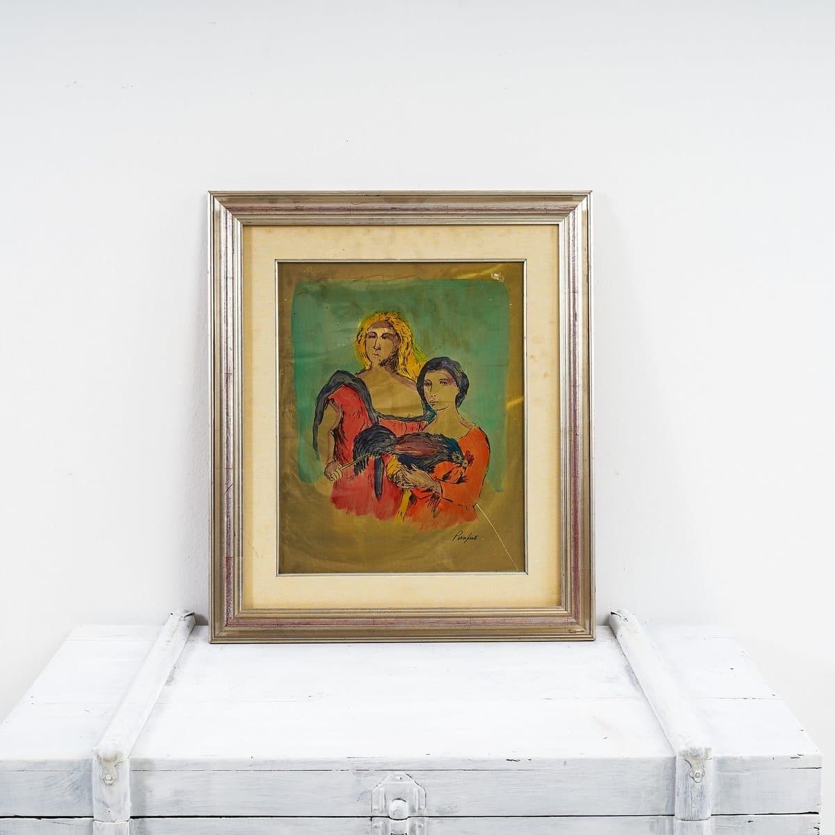 Unique Silkscreen: Homage To Titian On Ottone Domenico Purificato