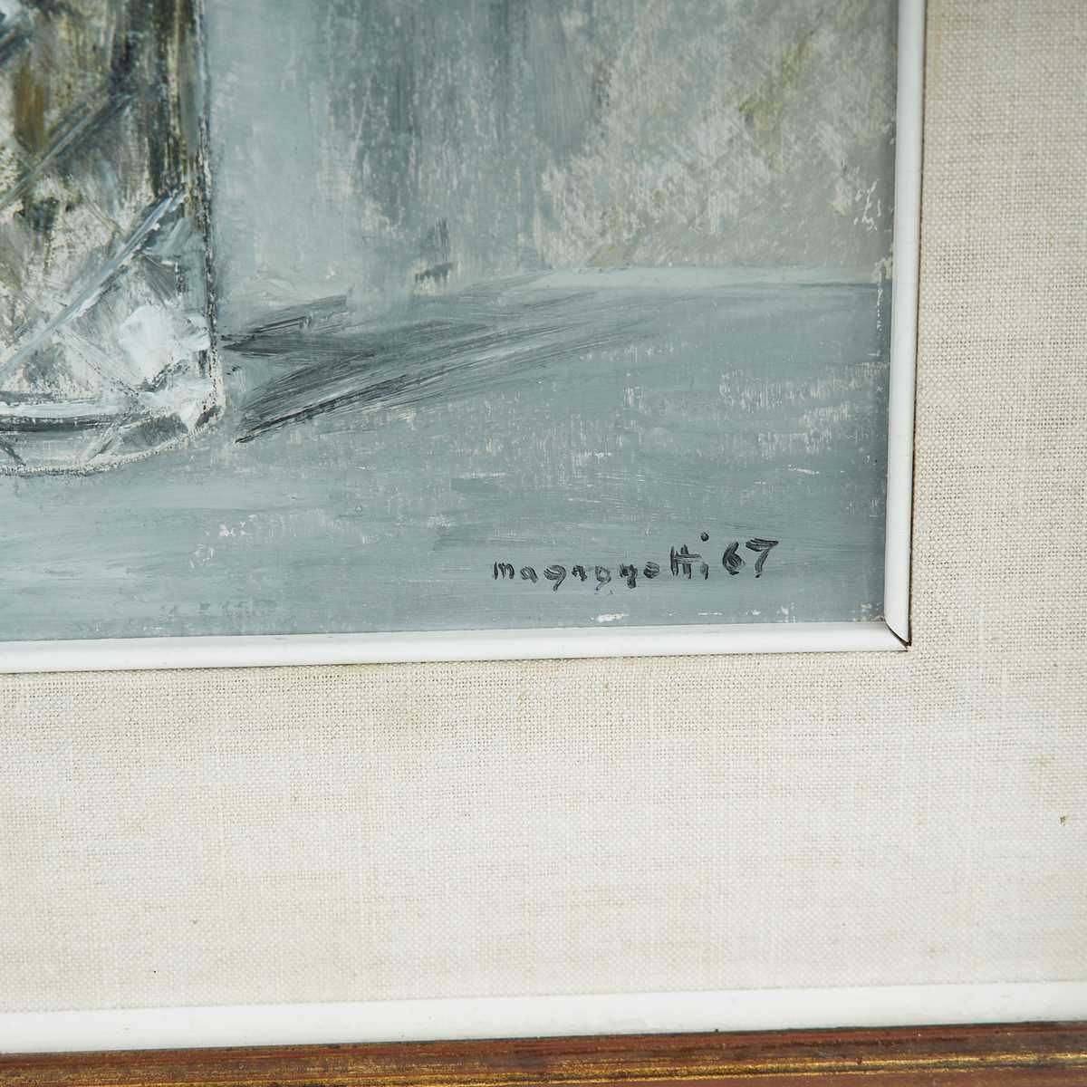 Magagnotti Oil Painting From 1967, Vase Of Flowers photo furniture