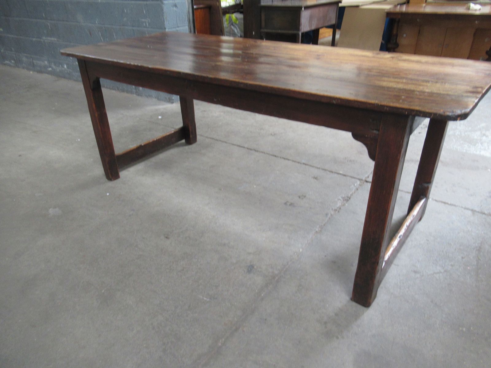 Antique Pine    19th Century    Dining Table photo vintage