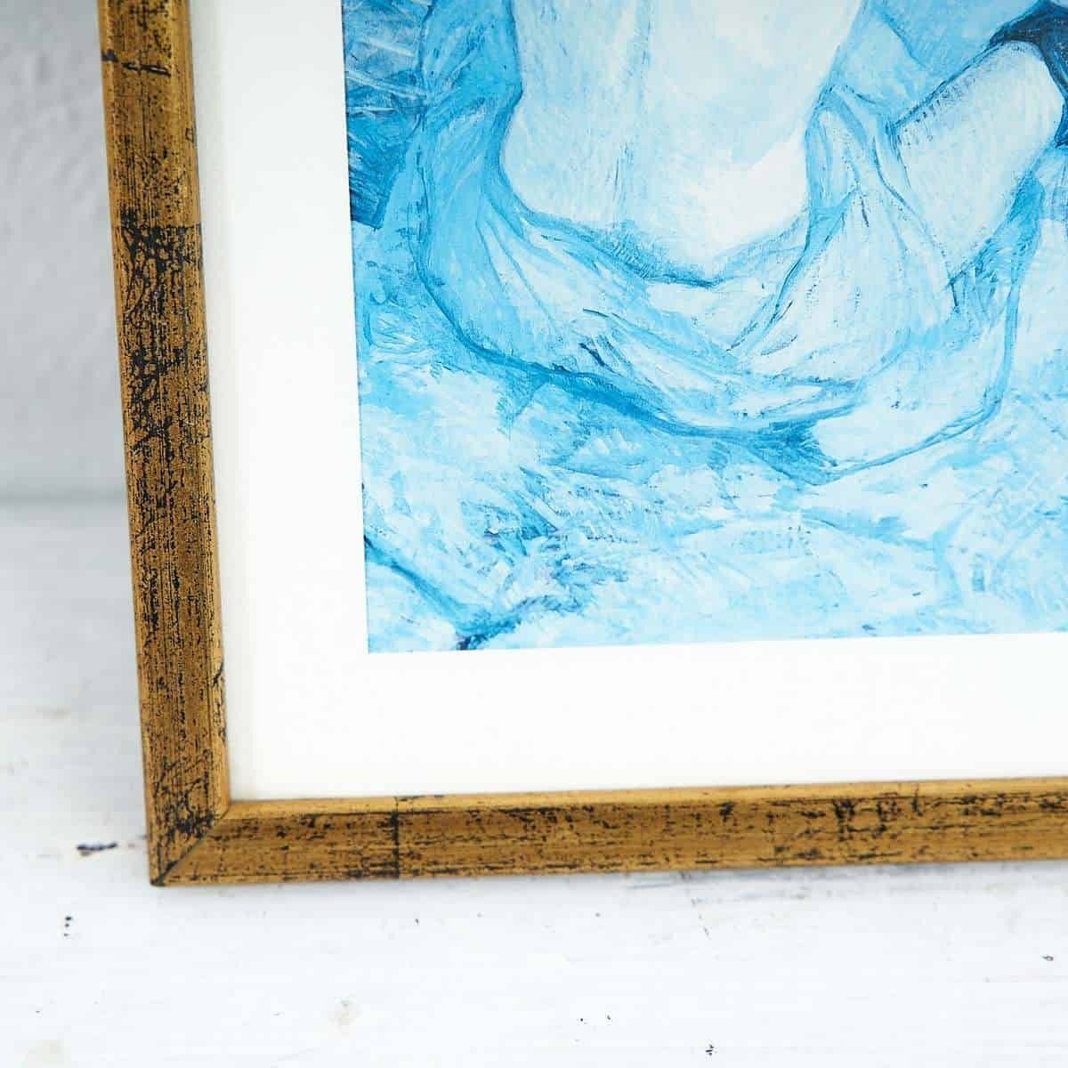 Reproduction Print Of Toulouse Lautrec's Painting In A Golden Frame photo furniture