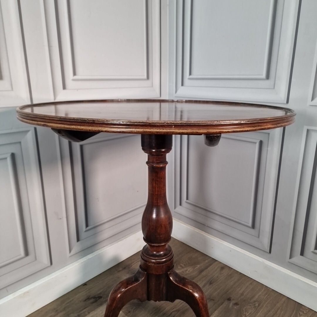Antique Tilt Top Table Wooden Folding Hall Occasional Wine Side Window Plant photo vinterior