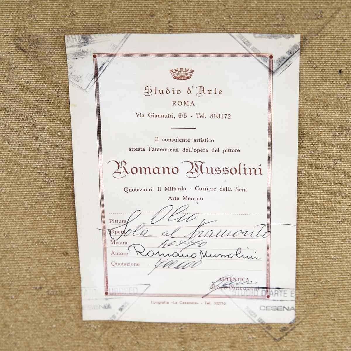Oil On Canvas Enchanting Painting By Romano Mussolini photo 1048.0